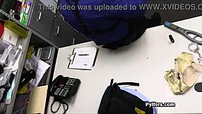 Short Geeky Blonde Fucked by Mall Cop After Strip Search!