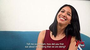 Joven Venezolana Tetona Pasa Casting Porno Por Insistencia De Su Novio Voyeur!