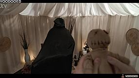 Squirting whore hands over control to that creepy guy with the voodoo doll for intense play