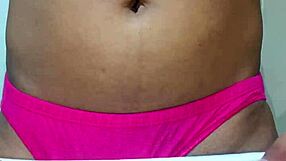 crossdressing amateur masturbates solo in erotic panties sniffing them