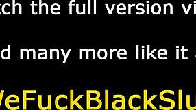 Chubby ebony whore takes intense facial from monster cock in hardcore heels session