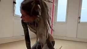 Exotic Anuskatzz Shows Athletic Fitness In Heels Pole Dance Compilation