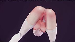 hey, check out this bitch knight doing an mmd dance with some music