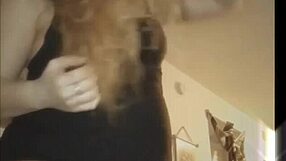 Dominant BBW mistress in heels humiliates with ass worship and ripped clothes