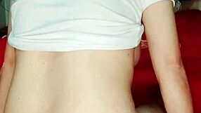 petite latina cutie thrusts huge interracial dildo deep into her tight vagina for orgasm