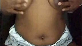 Hey, check out the next door ebony milf in shorts flashing her tits in this preview.