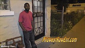 Intense Strawberry Threesome with Big Black Cocks and Facial in Hood Setting