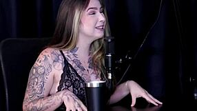 In this captivating compilation, Alice Vasconcelos shares her best moments from Papo Prive, dressed in sheer red lingerie during an outdoor interview.