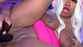 Jadeenasty, can't you stop squirting from that double penetration with toys in your shaved pussy?