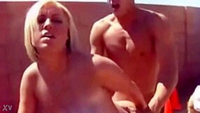 there's this blonde with big tits who gets into a wild titty fuck scene, making everything intense