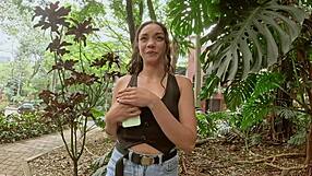 I tried my first porn casting with fake agent outdoors in Medellin