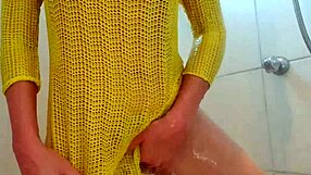 So Horny Naughty Girl Takes Shower Rubbing Her Breasts Shows Off Her Ass Without Panties Craving Cock In Her Pussy