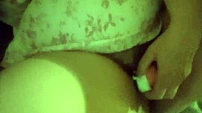 Ginger Paris boldly stuffs marshmallows into her wet pussy for intense solo masturbation and pissing fetish play.