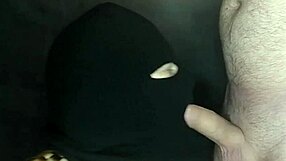 Step Sister Hides Her Face Under Balaclava While Deepthroating And Swallowing Cum From Huge Cock In Close-Up POV