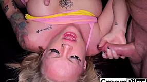 Tattooed milf carter james, do you want to join this wild gangbang banging session with us?