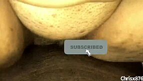 AMATEUR ebony BBW bends over for BIG BLACK COCK in close-up doggystyle ride