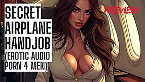 Secret Airplane Handjob With Dirty Talk In Public Outdoor Amateur Setting