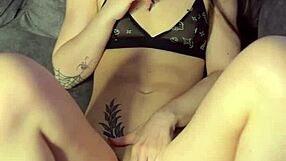 Teen girl uses gifted vibrator for solo masturbation to orgasm