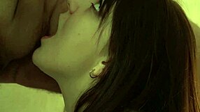 side view of curvy cute babe giving careless blowjob leading to wet bukkake fun