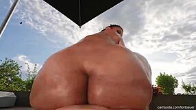 i enjoy my big ass blonde self with an oiled dildo for squirting fun