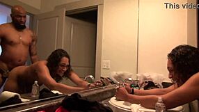 How does Lizzy XXX handle King Gutta taming her hyper tight pussy with his monster black cock?