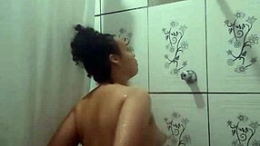 Brunette Latina Teen Takes Steamy Shower and Fingers Wet Pussy in Close-Up POV