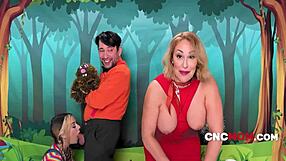 sesame street parody turns wild with cougar milf group fucking big tits mommy whore