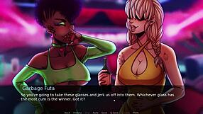 I can't believe we're having this rough futanari threesome with anal creampie at the pub