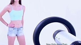 Brand New Amateur Teen Girl Gets Fucked and Swallows Cum in Sofa Modeling Audition Interview