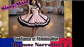 Sissy maid training in French with hypnosis for domination and feminization