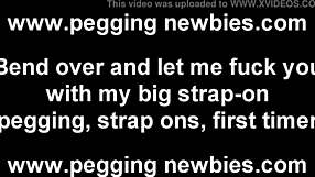 Strap-on femdom action dominates bisexual guy with intense pegging!