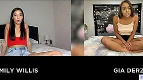 Webcam show hints at teasing hairy lesbian fingering with Emily Willis Cory Chase Gia Derza