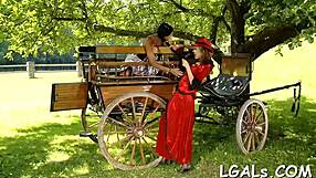 Three hot lesbian girls lick pussies and asses well