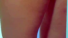 College Desi In Sexy Dress And Sneakers Teases With Glass Dildo