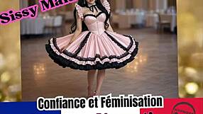 Sissy maid training in French with hypnosis for domination and feminization