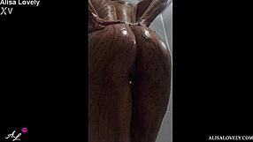 Enticing Blonde Babe Alisa Lovely Reveals Curves in Steamy Shower