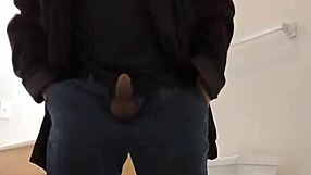 Finished Work and Got Ready to Fantasize About Girlfriend Wife with Dry Masturbation Leading to Slow Moist Cum in Garage