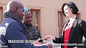 I cure my boredom like Madison Quinn with this thrilling interracial gangbang adventure