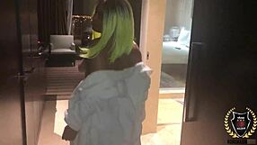 Sexy Italian BBW Vixen Vanity licks and rides Rome Major's BBC in bathroom.