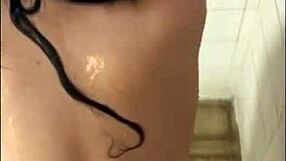 what if i licked and fucked my girlfriend's hot pussy in the shower with interracial anal