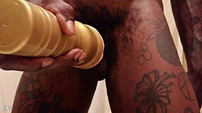 What Happens When Muscular Slave Hallelujah Johnson Faces Humiliation with a Gold Fleshlight and Massive Black Cock Domination?
