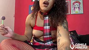 Why does this cute Brazilian student with a big wet pussy get so horny after class? She fingers herself to orgasm in homemade pov, craving a good fuck.