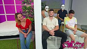 can this hot argentine babe ammy redhead handle four rooks in a wild session