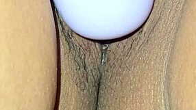 i close the masturbation with doggystyle and cum on my ass in this wet wife session