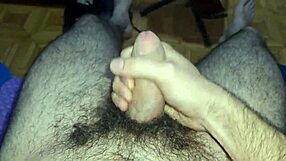 long-haired amateur guy with hairy armpits cums for viewers