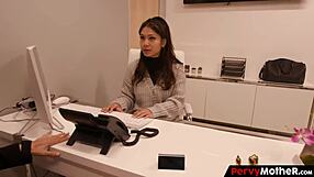 Pervymother entrepreneur step mom gets analed hard in her workplace with big tits bouncing