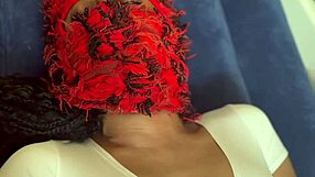 Ebony Beauty Feels Intense Pleasure Squirting Through Shorts With Vibrator And Moaning In Full Video