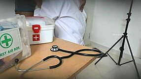 Doctor Giving Blowjob Secretly In Clinic To Patient With Hard Cock