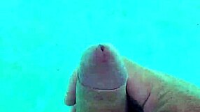 Solo Handjob Session In Outdoor Pool With Naked Amateur Stroking Cock