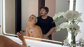 Blonde Babe Cas Summer with Big Natural Tits Gets Rough Homemade Fuck